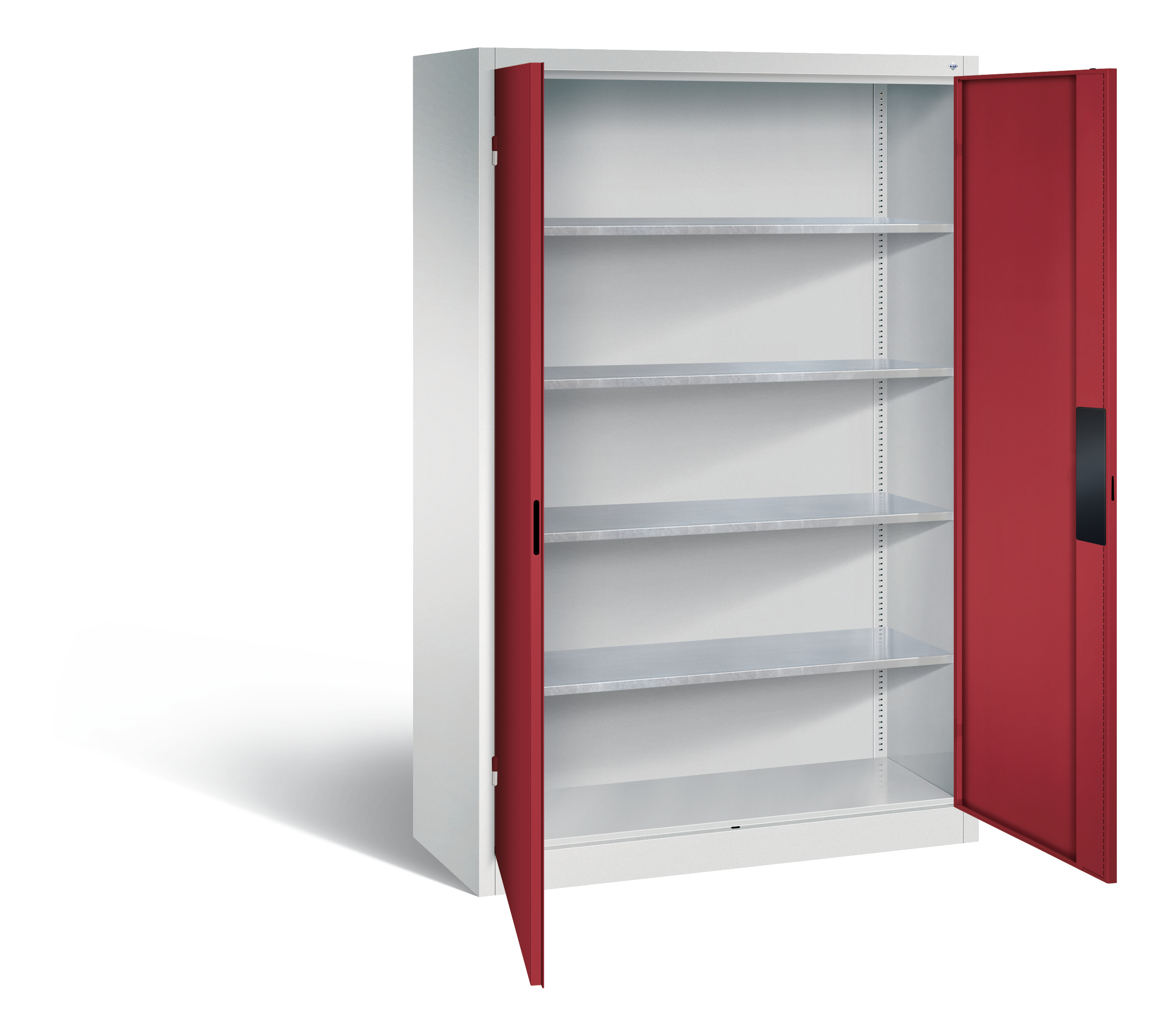 C+P Flügeltürenschrank Acurado, H1950xB1200xT500mm, 7035/3003