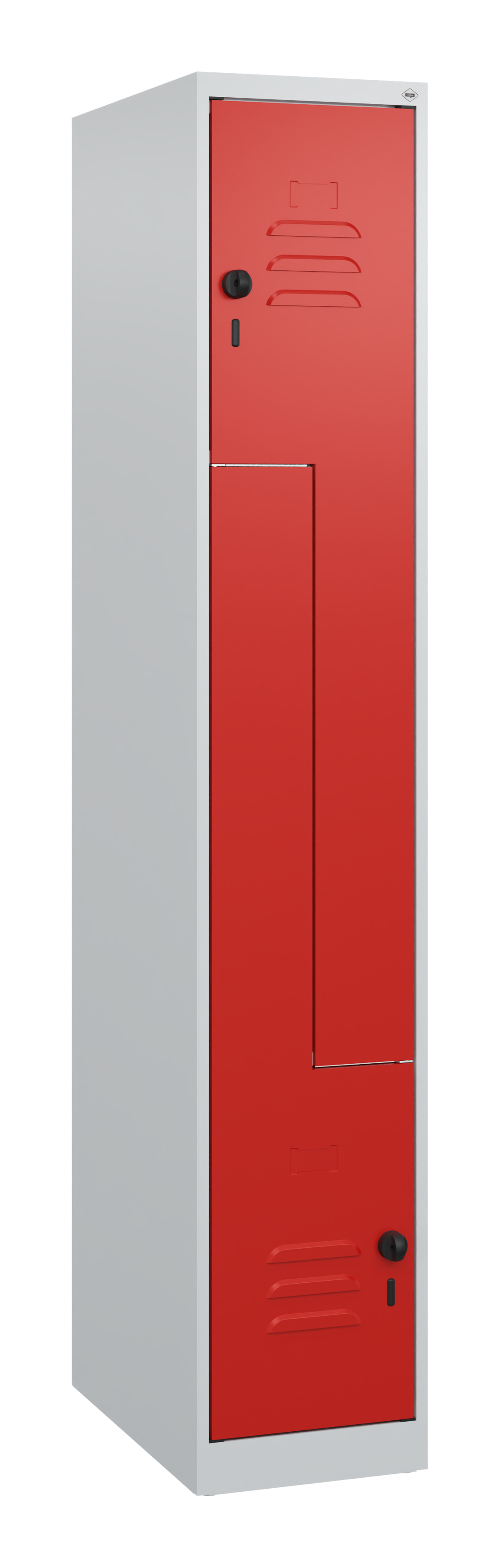 C+P Z-Spind Classic PLUS, 2 Abteile, 1700x300x500mm, 7035/3020