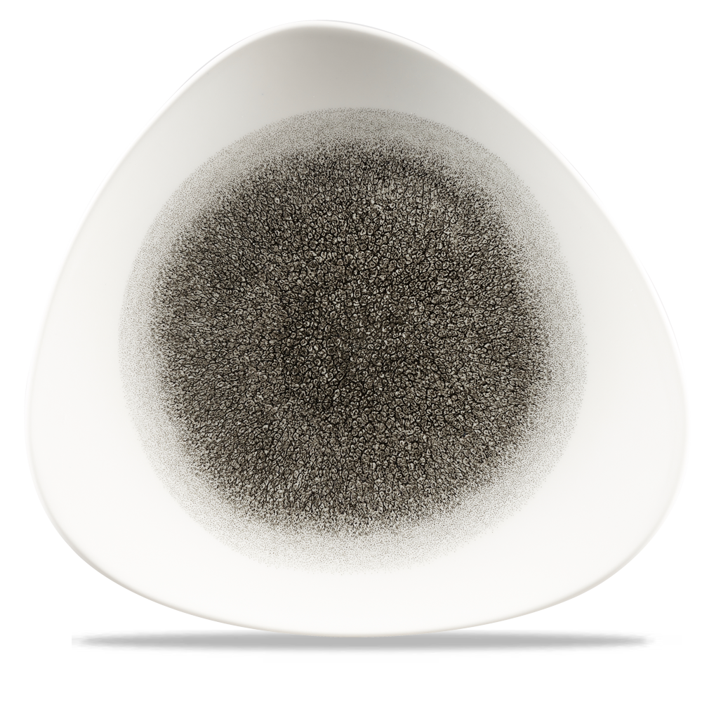 Churchill Super Vitrified Studio Prints Raku Quartz Black Teller Dreieckig 31,1cm, 6 Stück