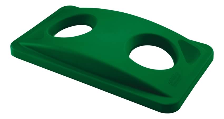 Rubbermaid Slim Jim® Recycling-Deckel, Flaschen und Dosen, grün