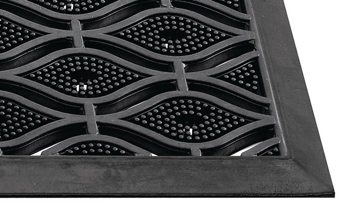 Fußmatte schwarz Gum.L450xB750xS15mm