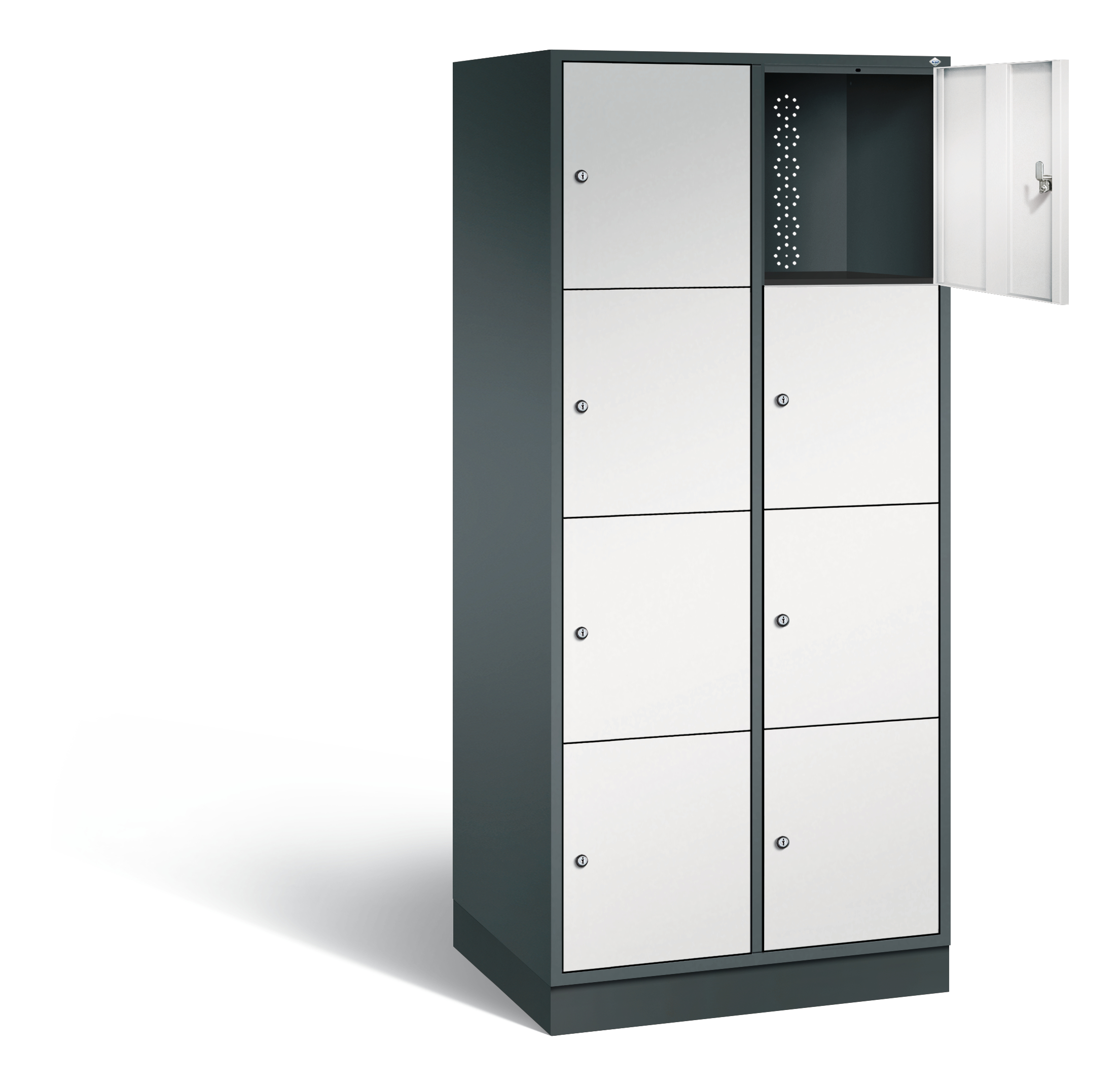 C+P XL-Schließfachschrank Intro, H1950xB820xT590mm, 7016/7035