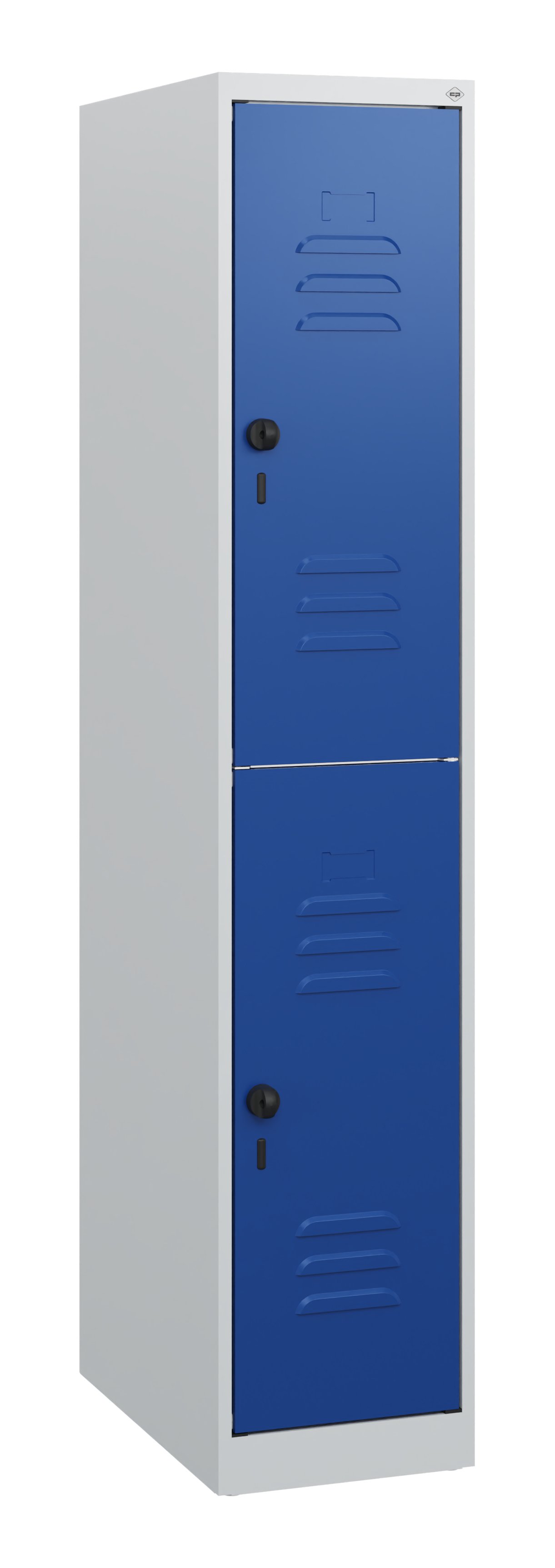 C+P Doppelstock-Spind Classic PLUS, 1 Abteil, 1530x300x500mm, 7035/5010