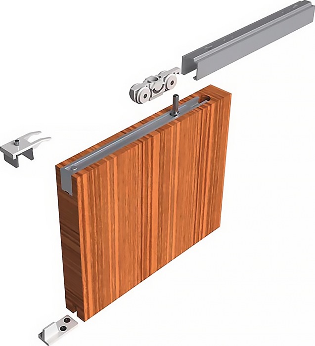 HELM Schiebetürsystem 2500 mm EV1 eloxiert