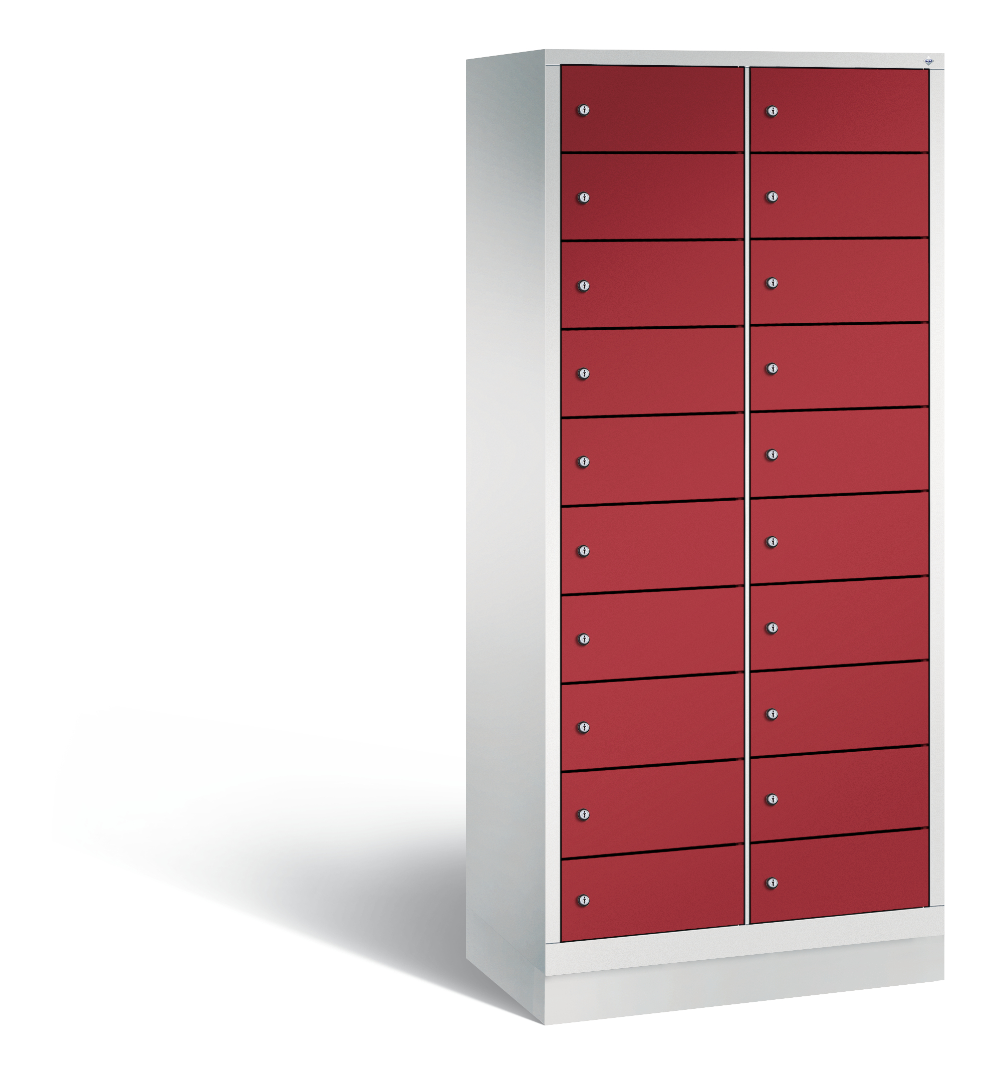 C+P Schließfachschrank Evolo, H1800xB810xT500mm, 7035/3003