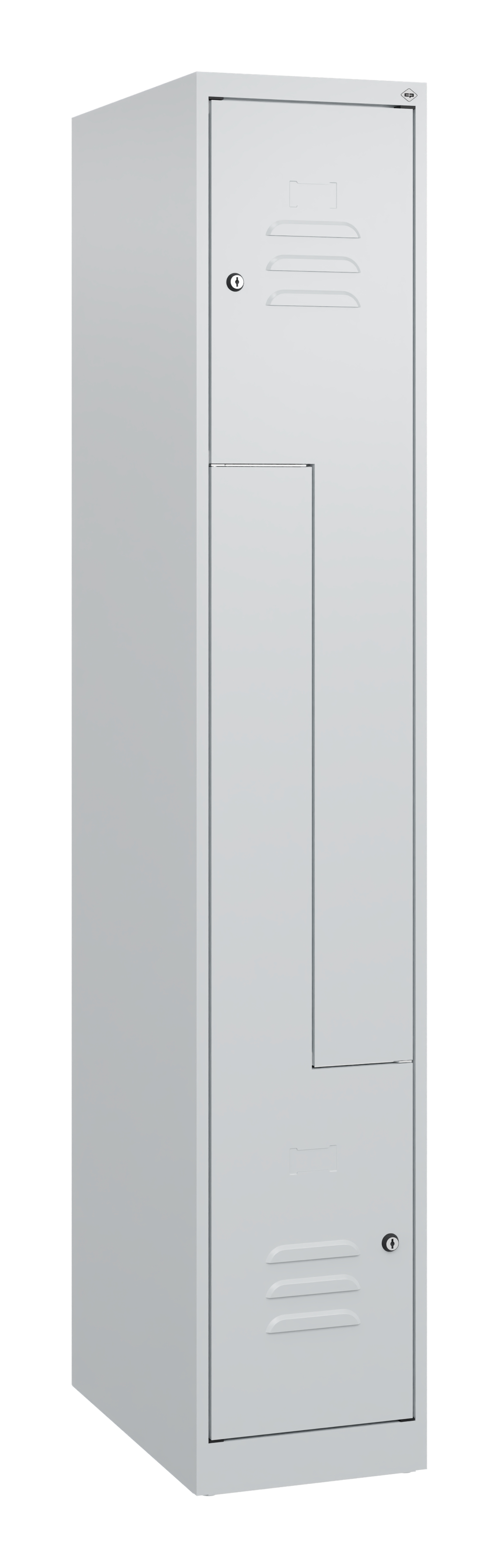 C+P Z-Spind Classic PLUS, 2 Abteile, 1700x300x500mm, 7035/7035
