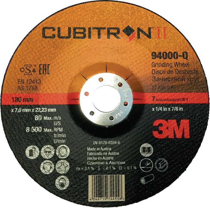 Schruppscheibe Cubitron™ II D230xS7mmKörnung 36+ gekr.INOX Bohr.22,23mm 3M