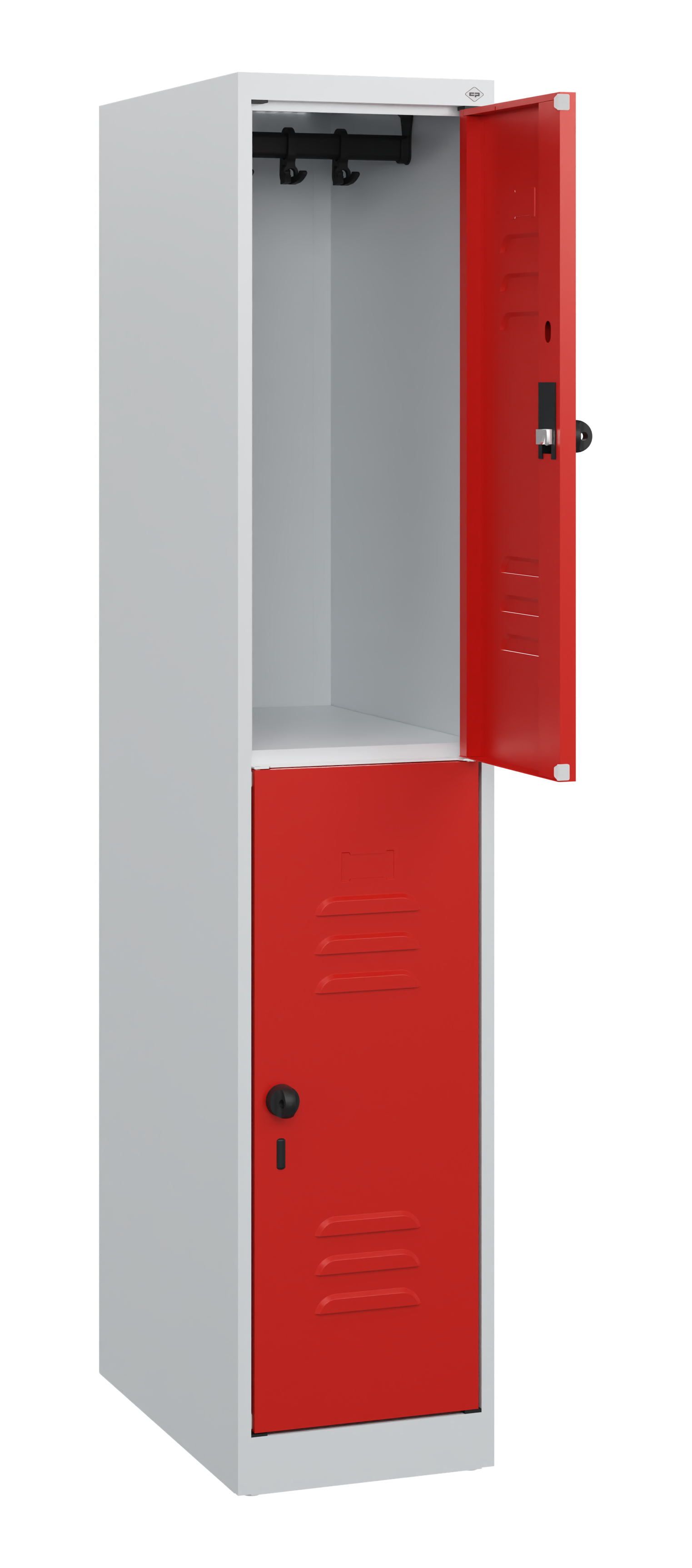C+P Doppelstock-Spind Classic PLUS, 1 Abteil, 1530x300x500mm, 7035/3020