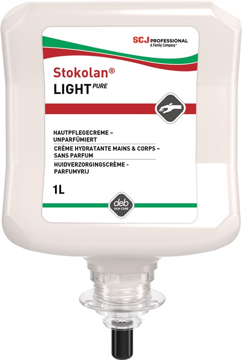 Hautpflegecreme Stokolan® Light PURE 1l duft-/farbstofffrei Kartusche