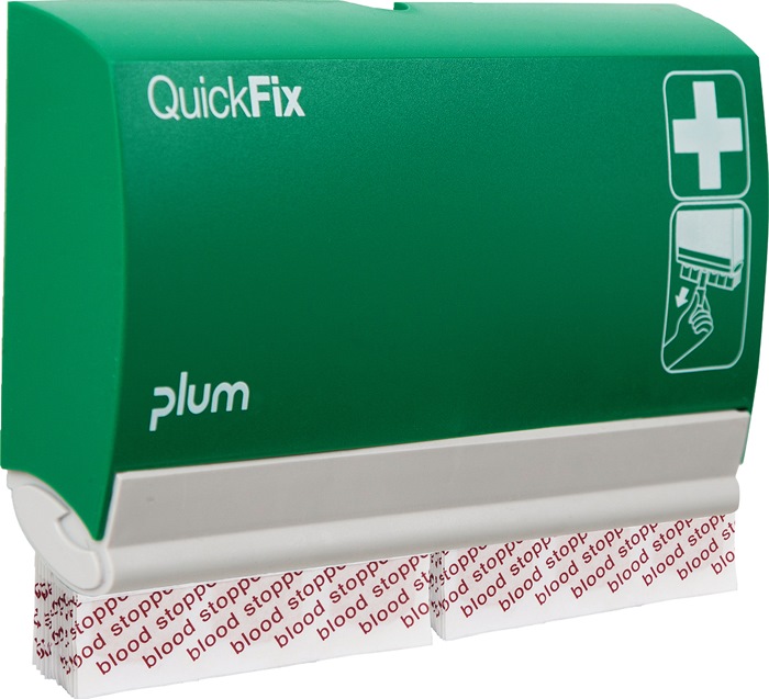 Pflasterspender QuickFix 4 B232,5xH133,5xT33ca.mm grün PLUM