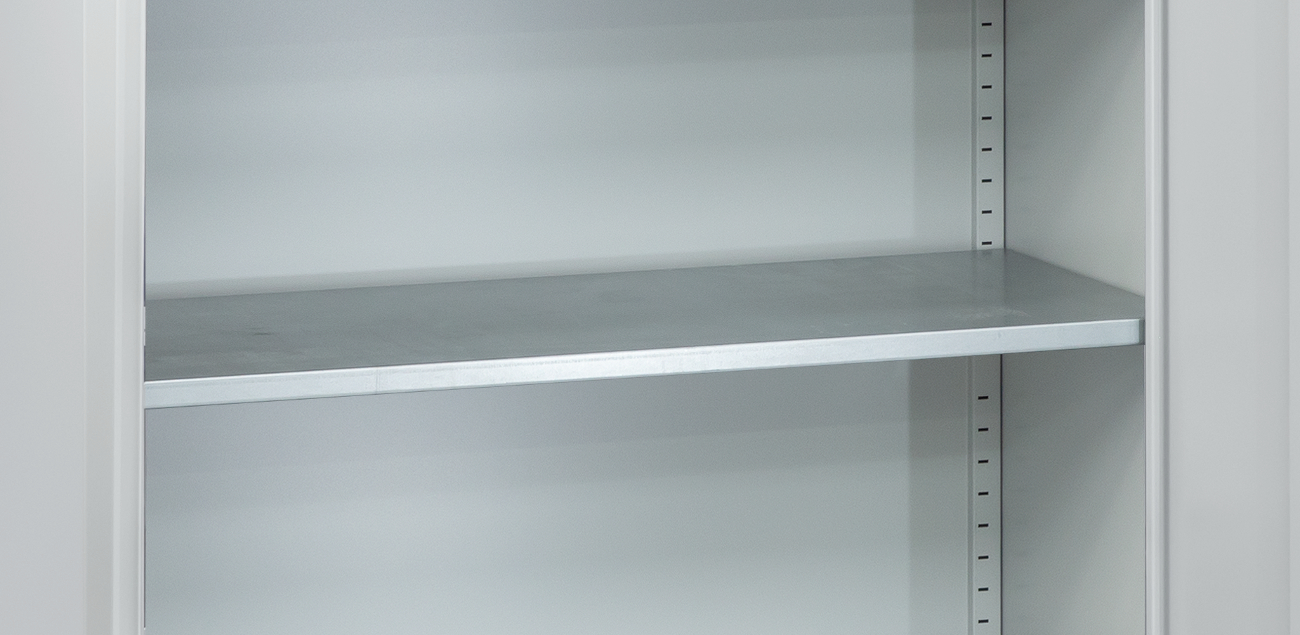 C+P Stahl-Flügeltürenschrank Serie 89, H1000xB100xT500mm, 7035/3003