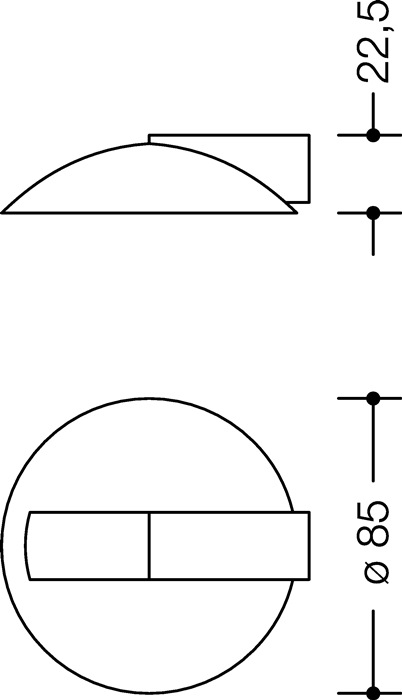 Bodentürpuffer 625 99 D.85mm H.22,5mm Ku.99 reinweiß Dübelmontage HEWI