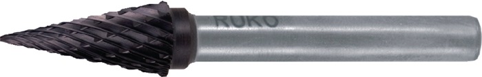 Frässtift SKM D.10mm Kopf-L.20mm Schaft-D.6mm HM TiCN Verz.KVZ 4 RUKO
