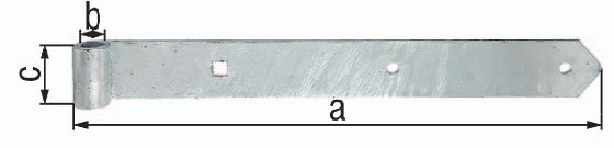 Ladenband B.60mm L.1200x60mm S.8mm D.20mm STA TZN rd GAH