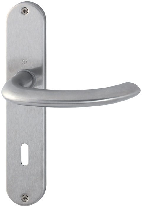 Langschildgarnitur Mar.E1138Z/302 VA F69 OB 72mm DIN L/R HOPPE