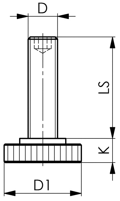 Stützschraube Nr.6314S M10 Gesamt-L.39mm z.Spanneisen AMF