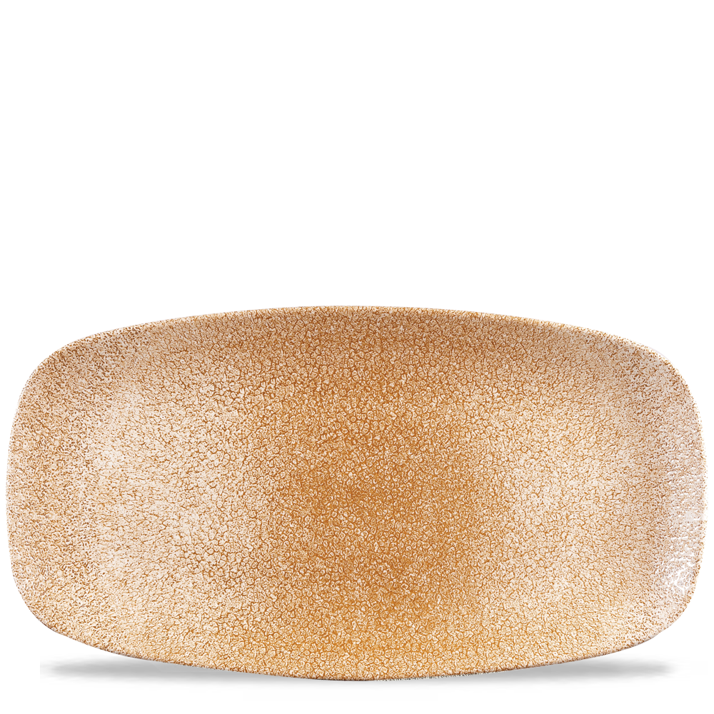 Churchill Super Vitrified Studio Prints Raku Granat Orange Chefs Oblong Platte 35.5X18.9Cm, 6 Stück