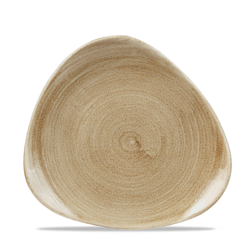 Churchill Super Vitrified Stonecast Patina Antique Taupe Dreiecksteller, 19,2 cm, 12 Stück