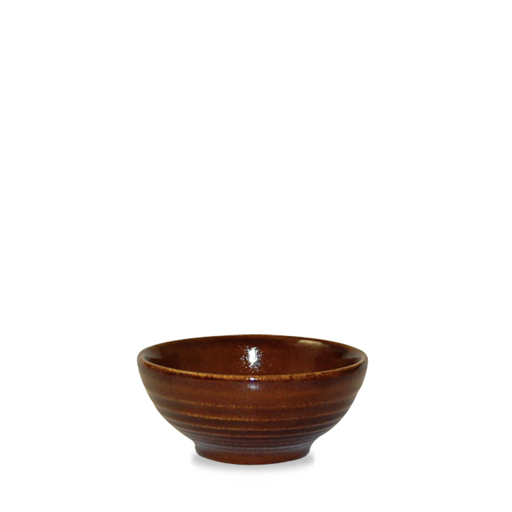 Churchill Super Vitrified Cinnamon Ripple Bowl 10,4cm / 17cl, 12 Stück, Braun, Rund