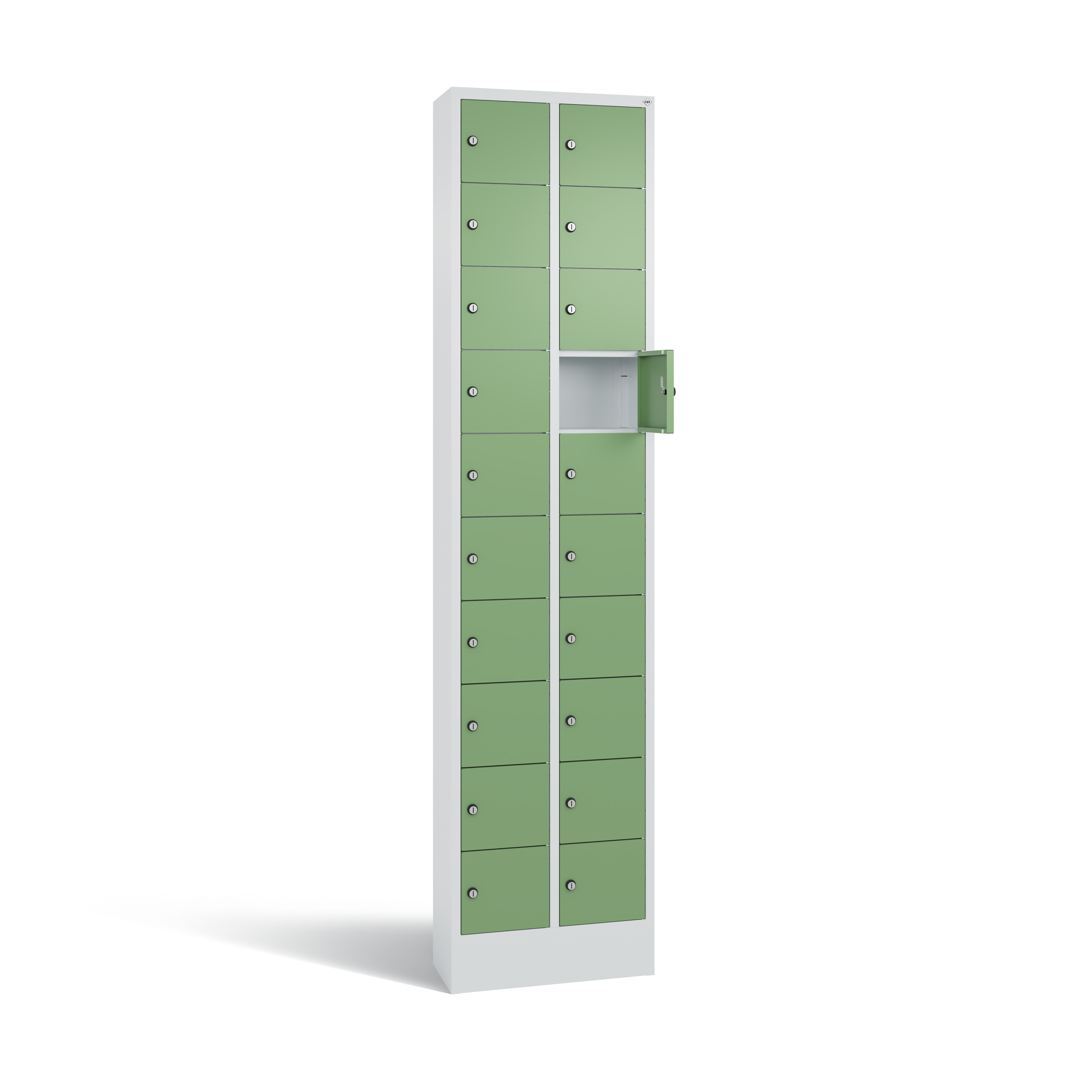 C+P Kleingefachschrank Intro, H1950xB460xT200mm, 7035/6011