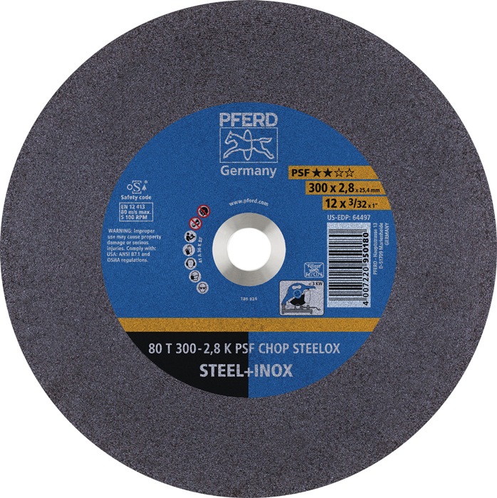 Trennscheibe PSF CHOP STEELOX D300x2,8mm ger.Stahl/INOX Bohr.25,4mm PFERD