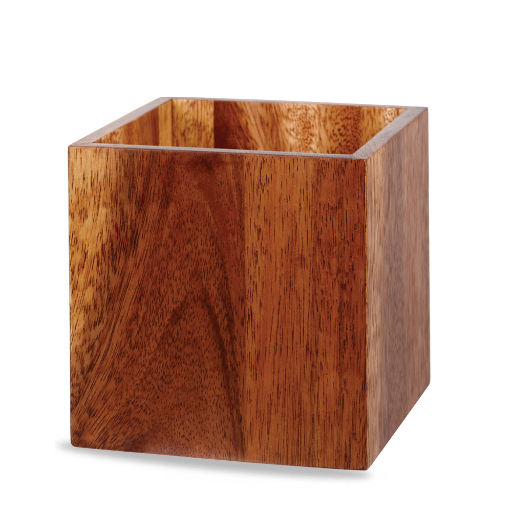 Alchemy Buffet Wood & Tiles - Buffetwürfel 15x15x15cm, 4 Stück, braunes Akazienholz - Würfel von Churchill