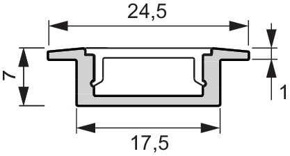 L&S Leuchtenprofil Set Set London Nutmaß 18x6 mm Einbau
