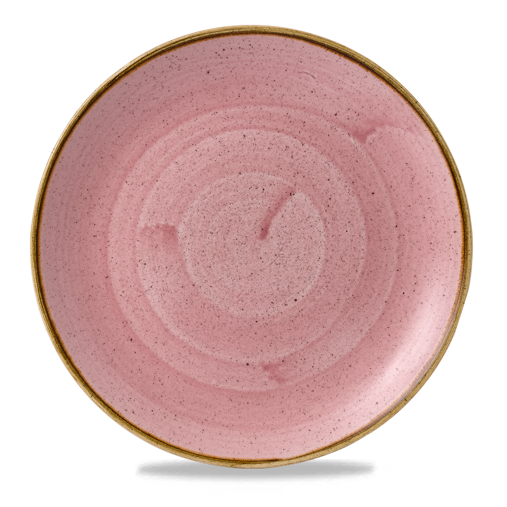 Churchill Super Vit Stonecast Pink Teller Flach Coup 26cm, 12 Stück, Blütenrosa, Rund