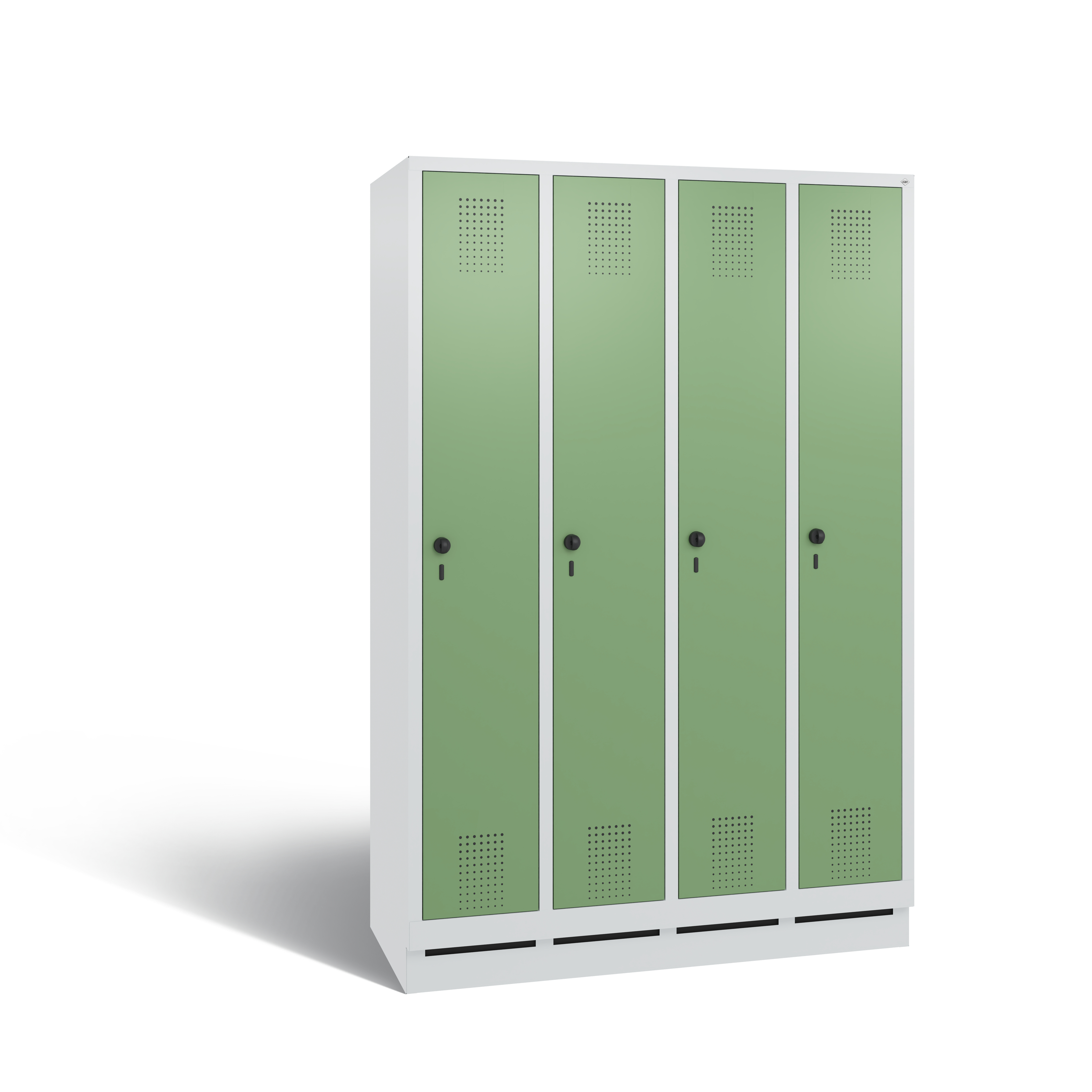 C+P Garderobenschrank Evolo, H1800xB1190xT500mm, 7035/6011