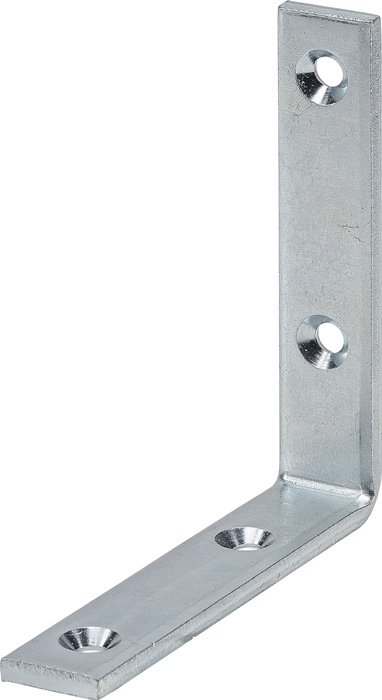 Winkel sta.L.80mm B.20mm S.5mm STA blau verz.Loch-D.5mm VORMANN
