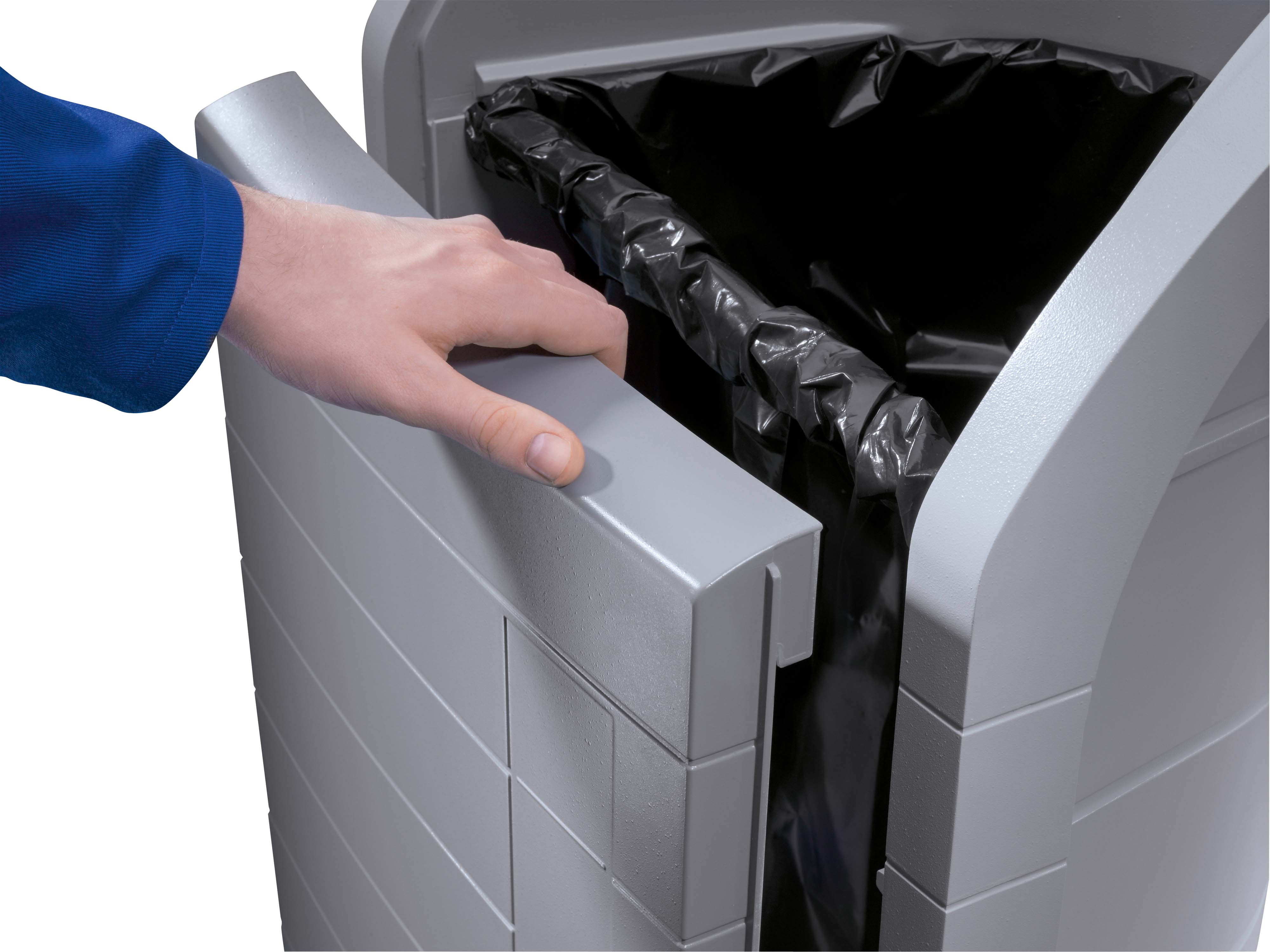 Hailo ProfiLine WSB Design Plus XXXL, Wertstoffsammler, 120 ltr, Silber