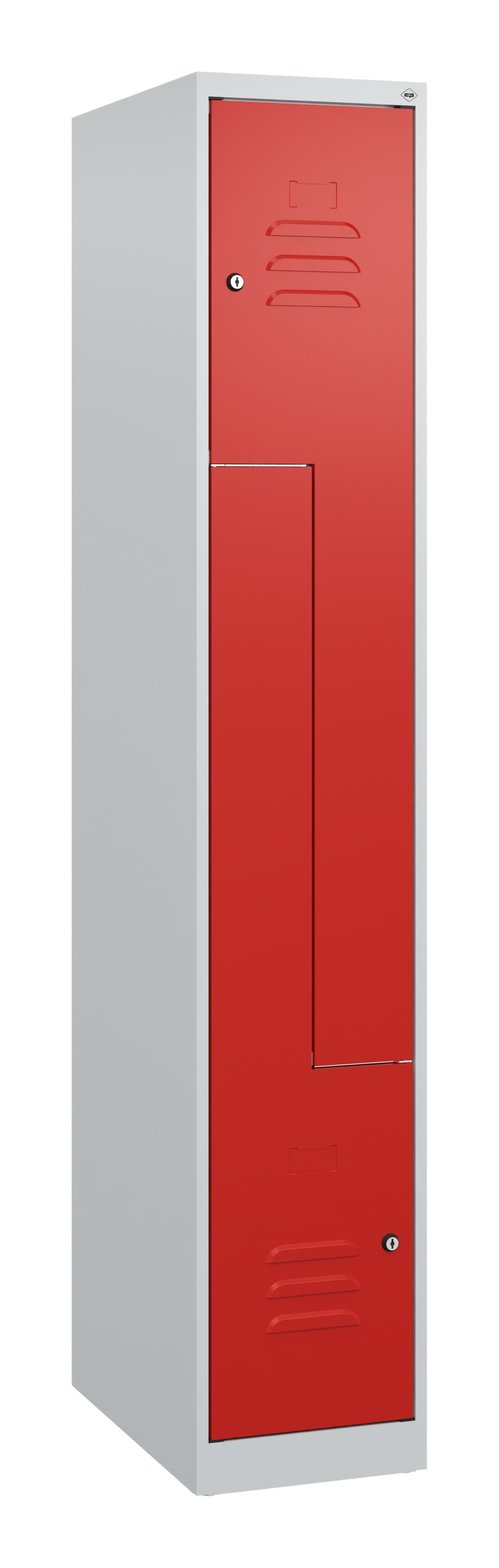 C+P Z-Spind Classic PLUS, 2 Abteile, 1700x300x500mm, 7035/3020