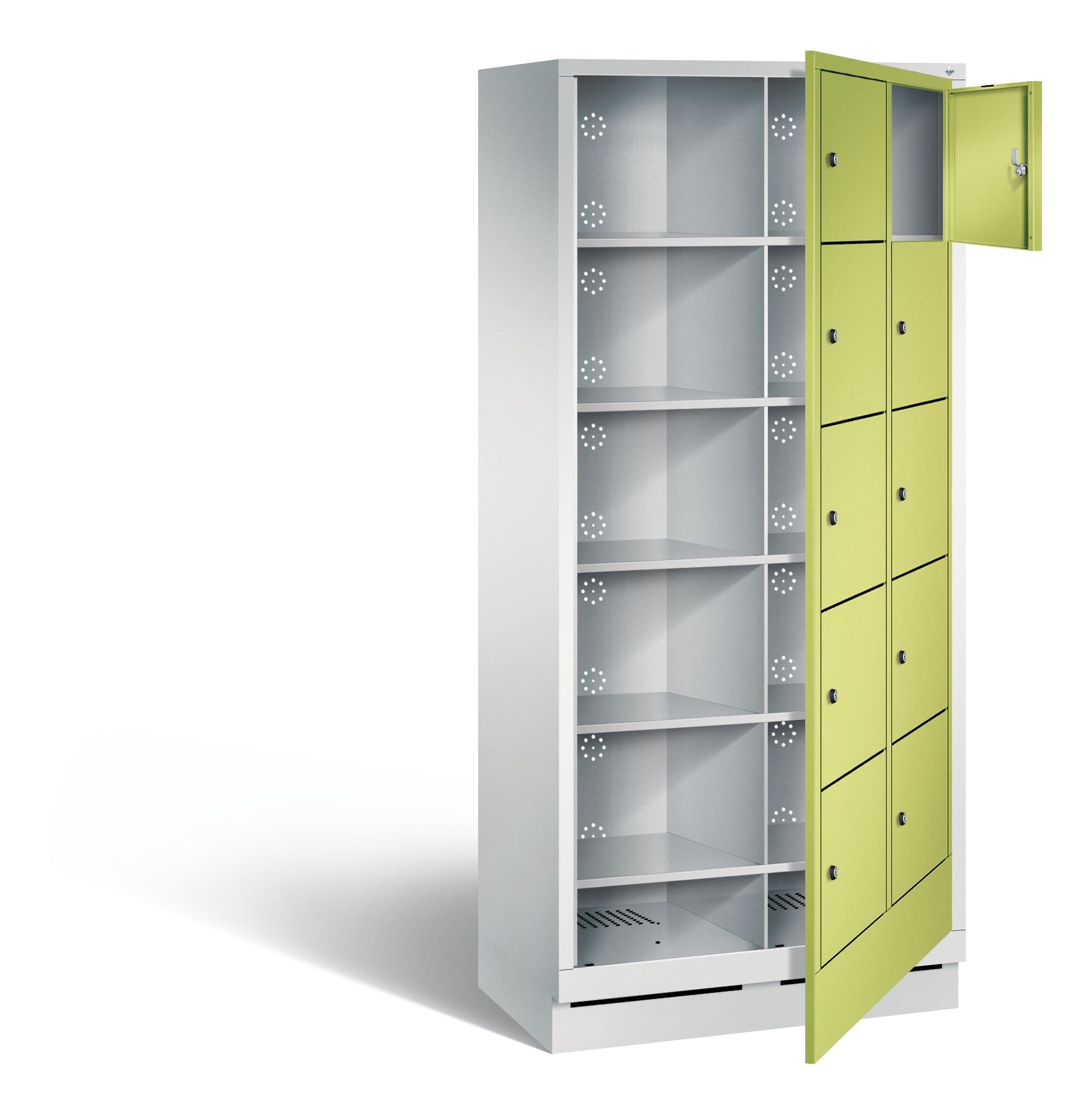 C+P Wäsche-Ausgabeschrank Evolo, H1800xB810xT500mm, 7035/0024
