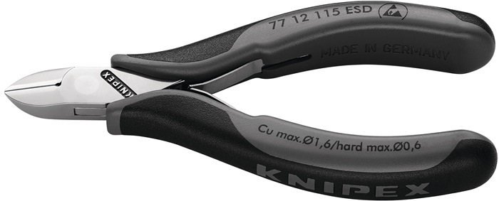 Elektronikseitenschneider L.115mm Form 0 Facette ja,kl.spiegelpol.KNIPEX