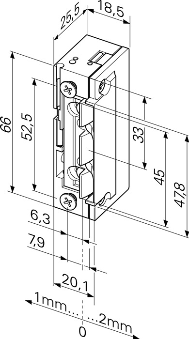 Elektrotüröffner 118.13 ProFix 2 10-24 V AC/DC Stand.DIN L/R m.FaFix ASSA ABLOY