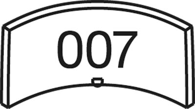 Türschutz Nummernschild, aus Kunststoff, zur Anbringung oberhalb des Schlüsselschildes