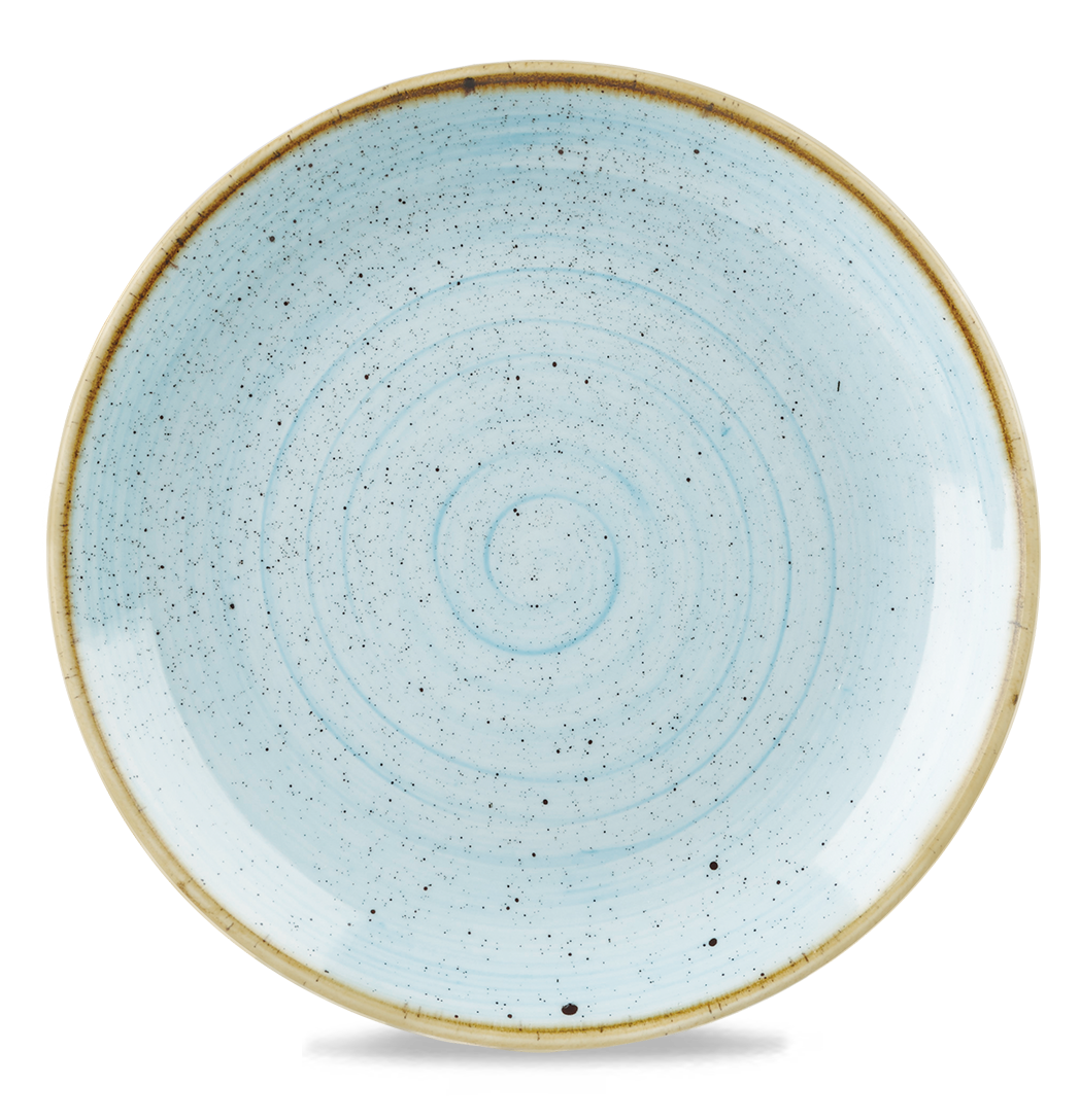Churchill Super Vitrified Stonecast Duck Egg Teller Flach Coup 32,4cm, 6 Stück, Entenei Blau Rund