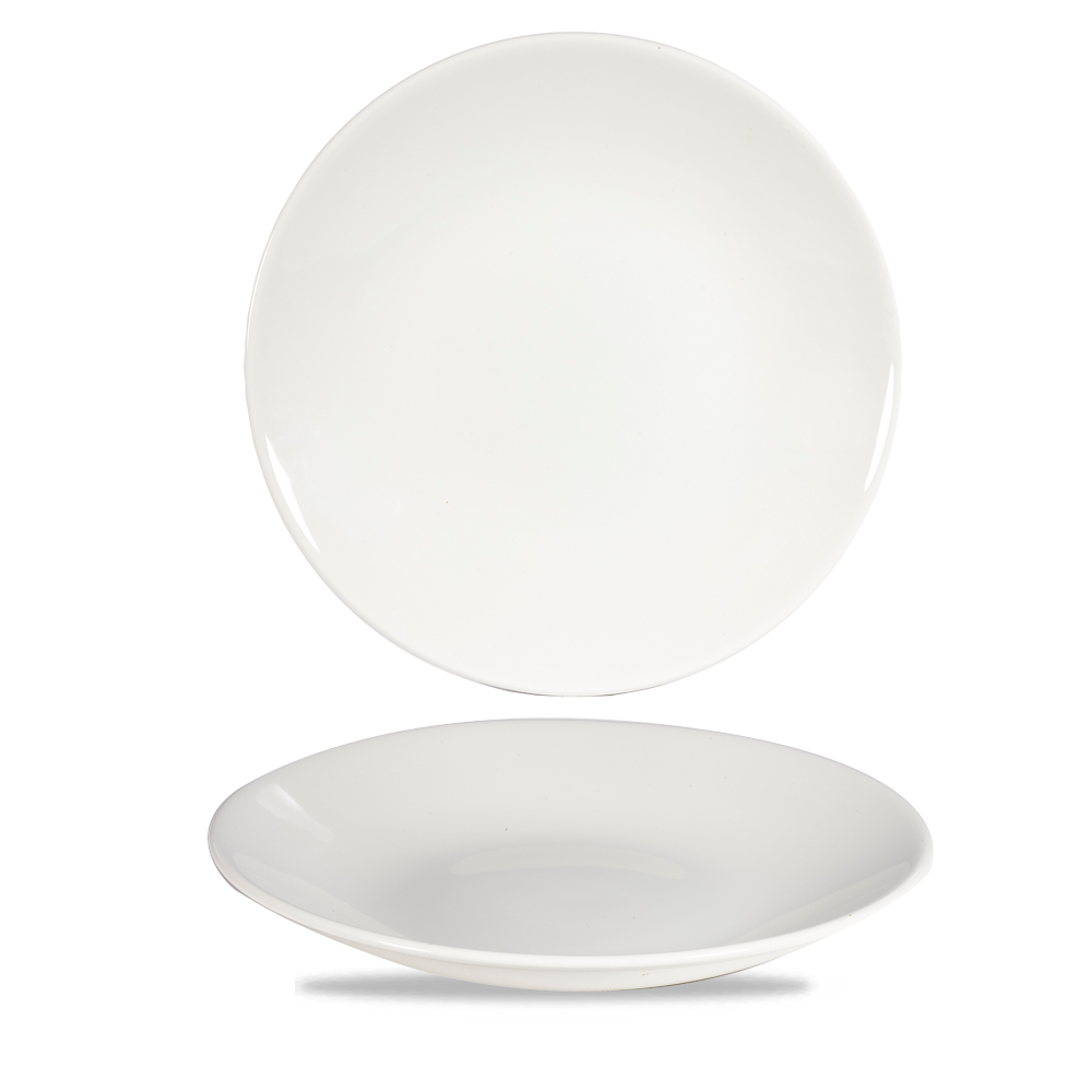 Churchill Profil Weiß Tief Coup Teller, 25,5 cm, 12 Stück