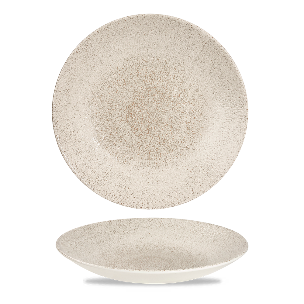 Churchill Super Vitrified Studio Prints Raku Agate Grey Deep Coupe Plate 11 Box 12, 12 Stück