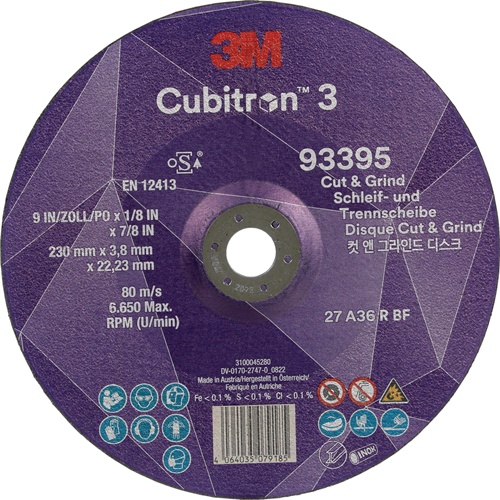 3M Schruppscheibe D230xS3,2mm Körnung 36+