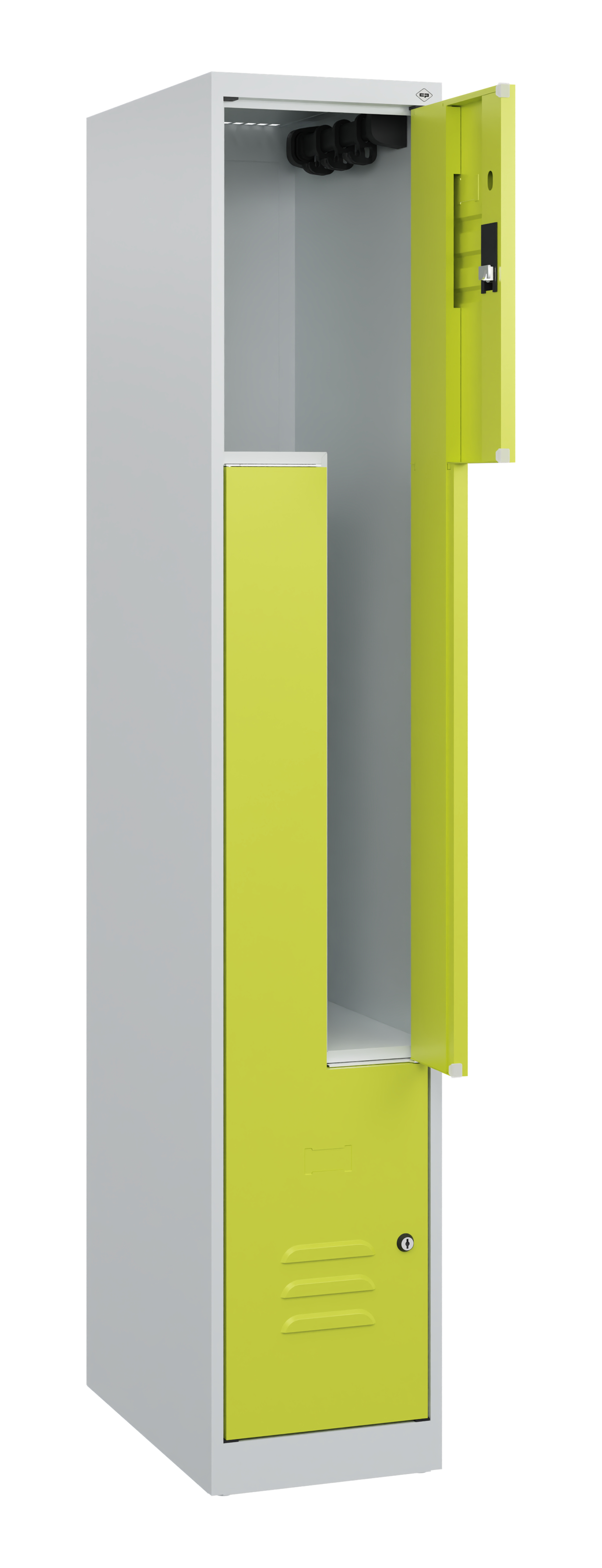 C+P Z-Spind Classic PLUS, 2 Abteile, 1700x300x500mm, 7035/0024