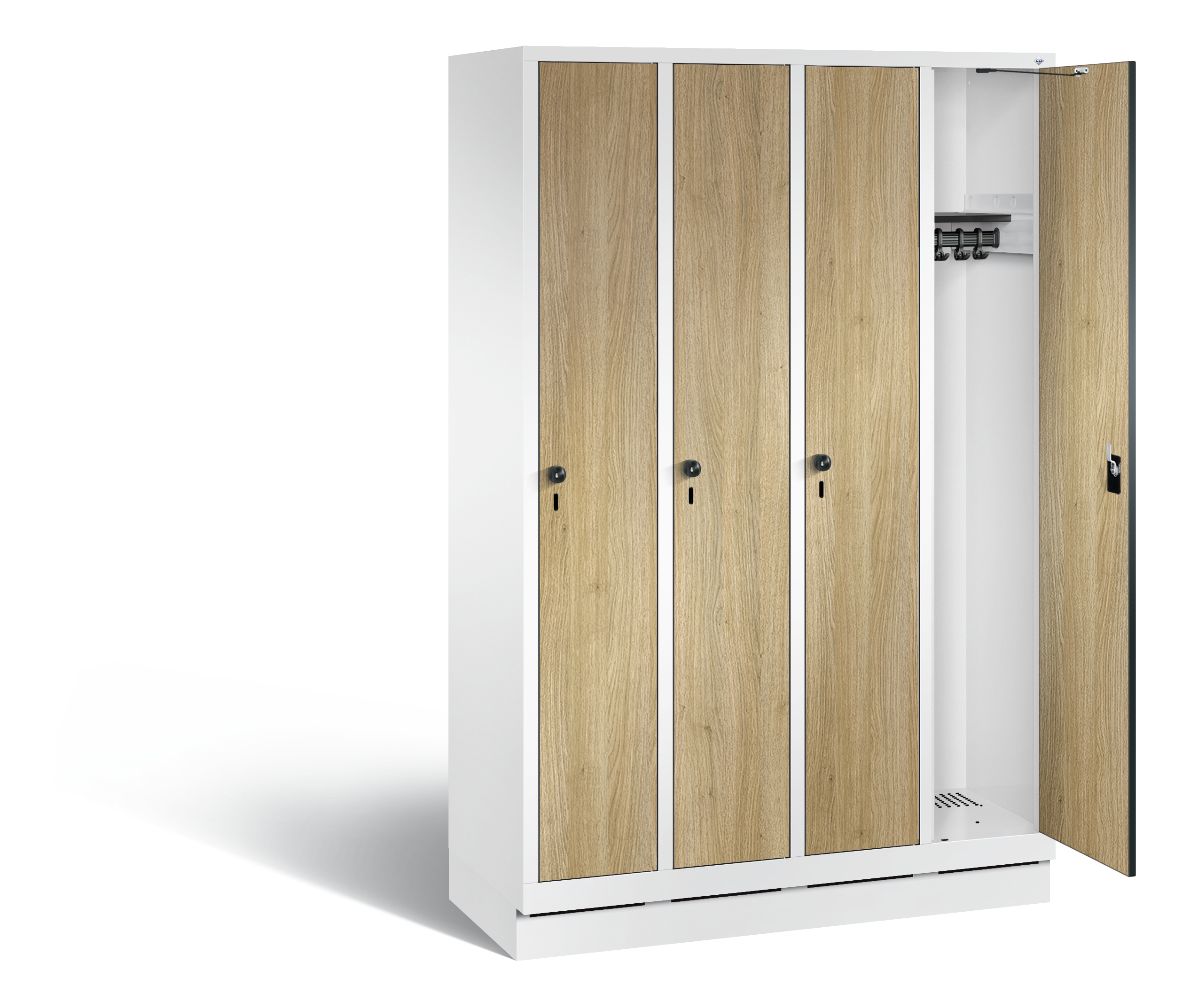 C+P Garderobenschrank Evolo, H1800xB1190xT500mm, 9016/VK032