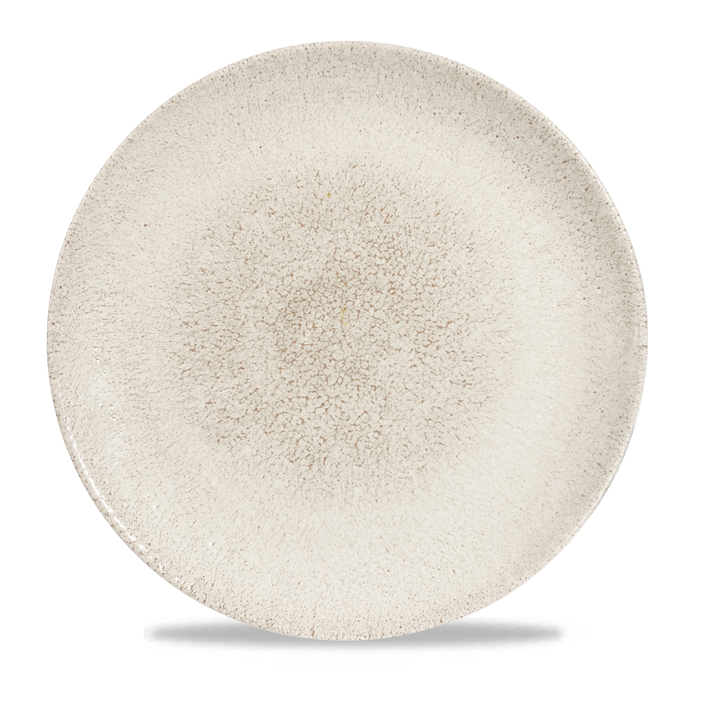 Churchill Super Vitrified Studio Prints Raku Agate Grey Teller Flach Coupe 28,8cm, 12 Stück Raku Agate Grau Rund