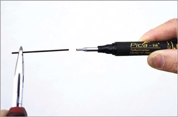 Tieflochmarker Pica-Ink rot m.Teleskopspitze PICA