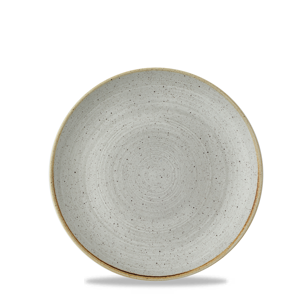Churchill Super Vit Stonecast Raw Flache Coup Teller, 16,6 cm, 12 Stück, Grau, Rund