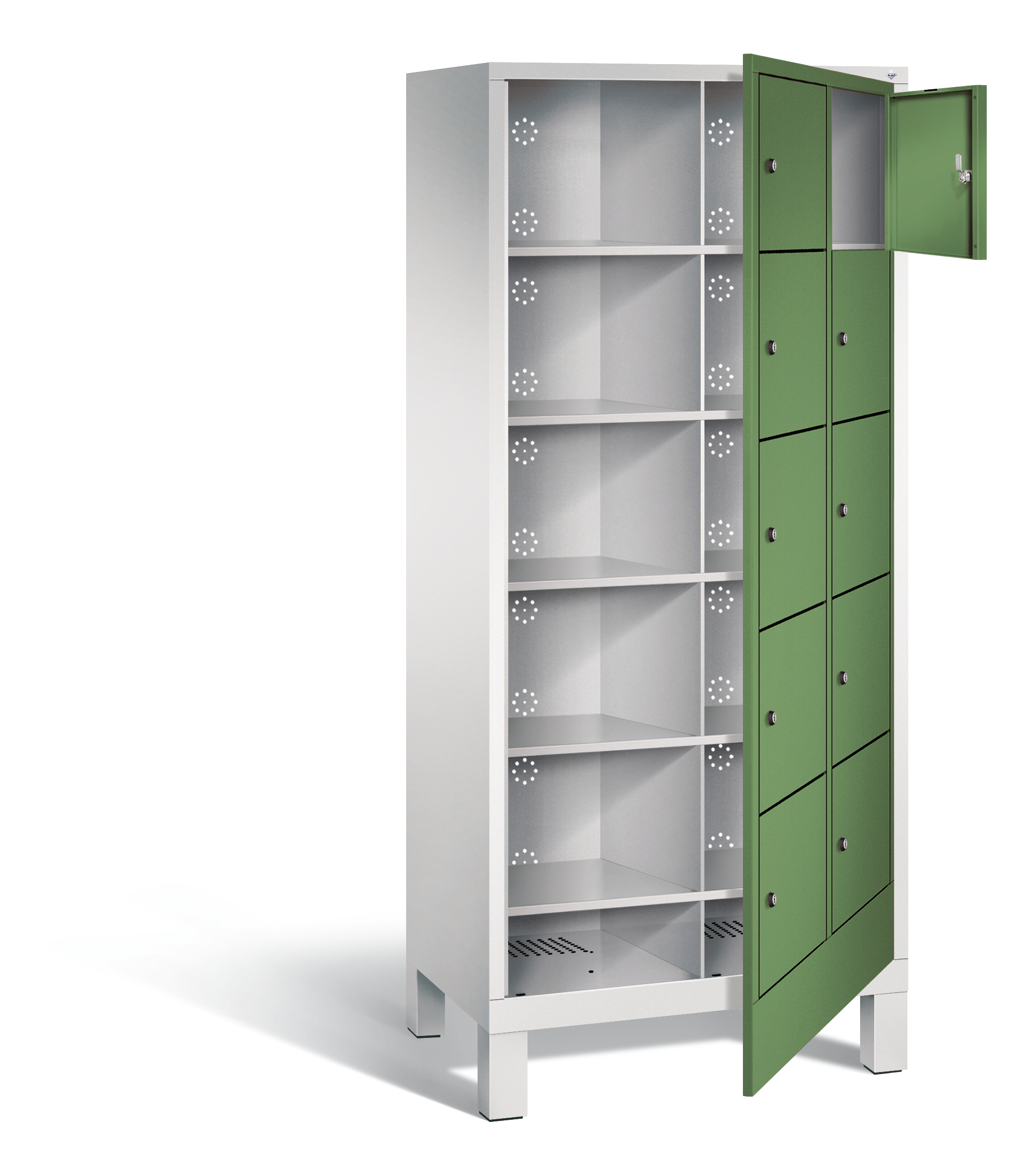 C+P Wäsche-Sammelschrank Evolo, H1850xB810xT500mm, 7035/6011