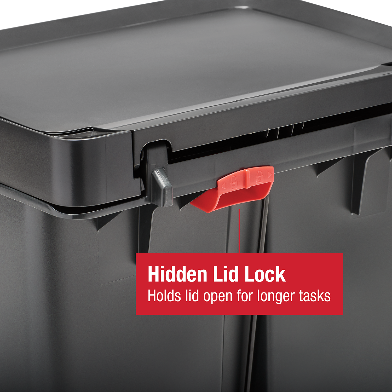 Rubbermaid Premier Series II Treteimer, 47 Liter, Anthrazit