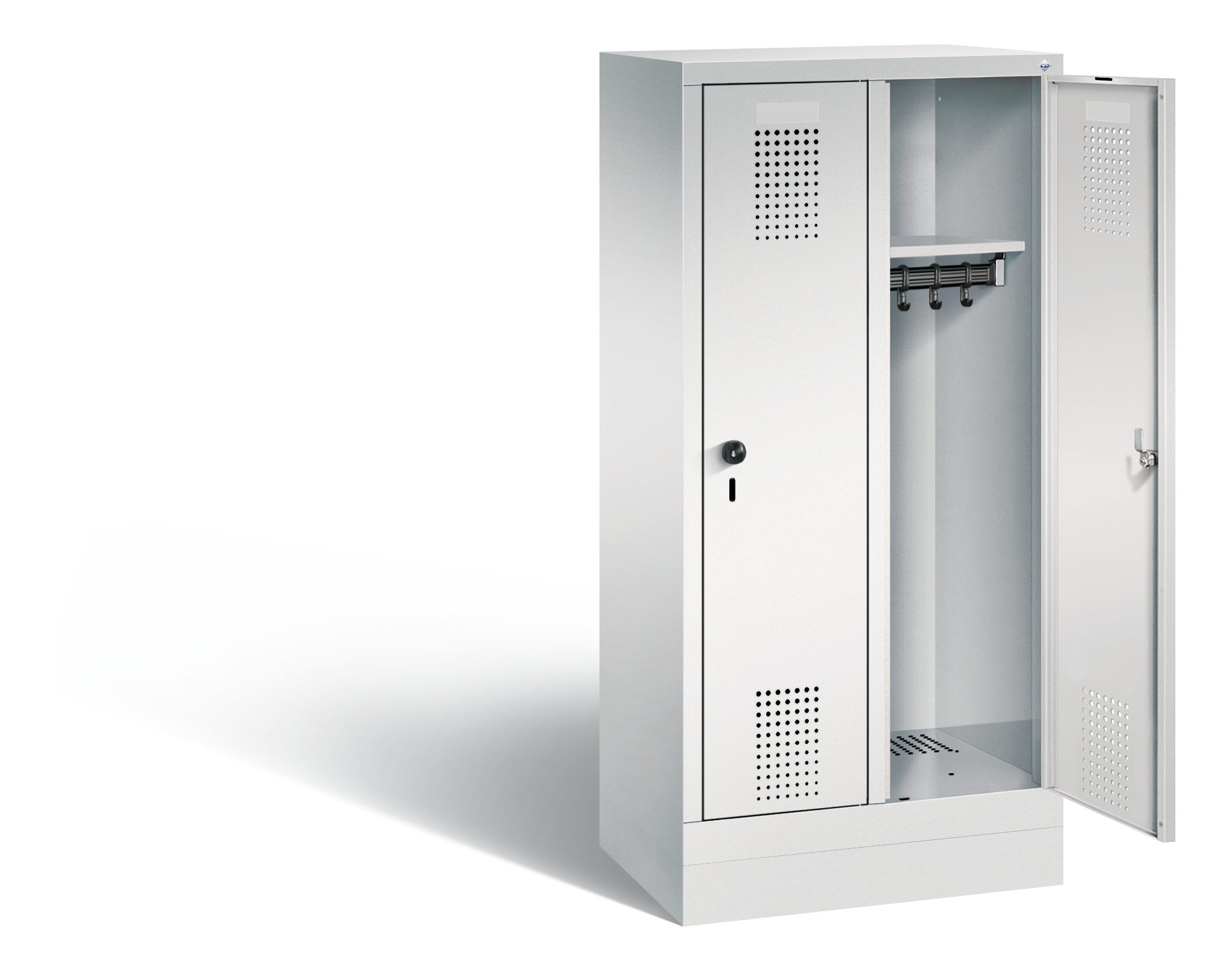 C+P Kindergarten-Spind Evolo, H1300xB610xT300mm, 7035/7035