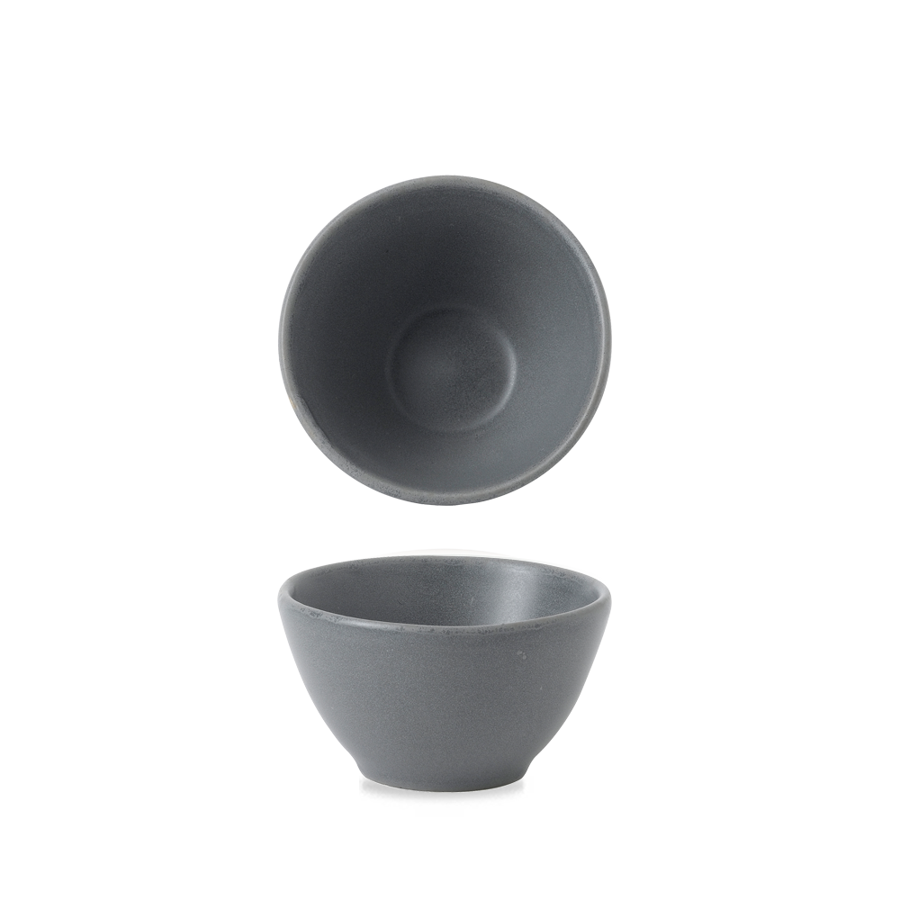 Churchill Super Vitrified Nourish Dip-Schale 8,5cm/11cl, 12 Stück Seattle Grau Rund