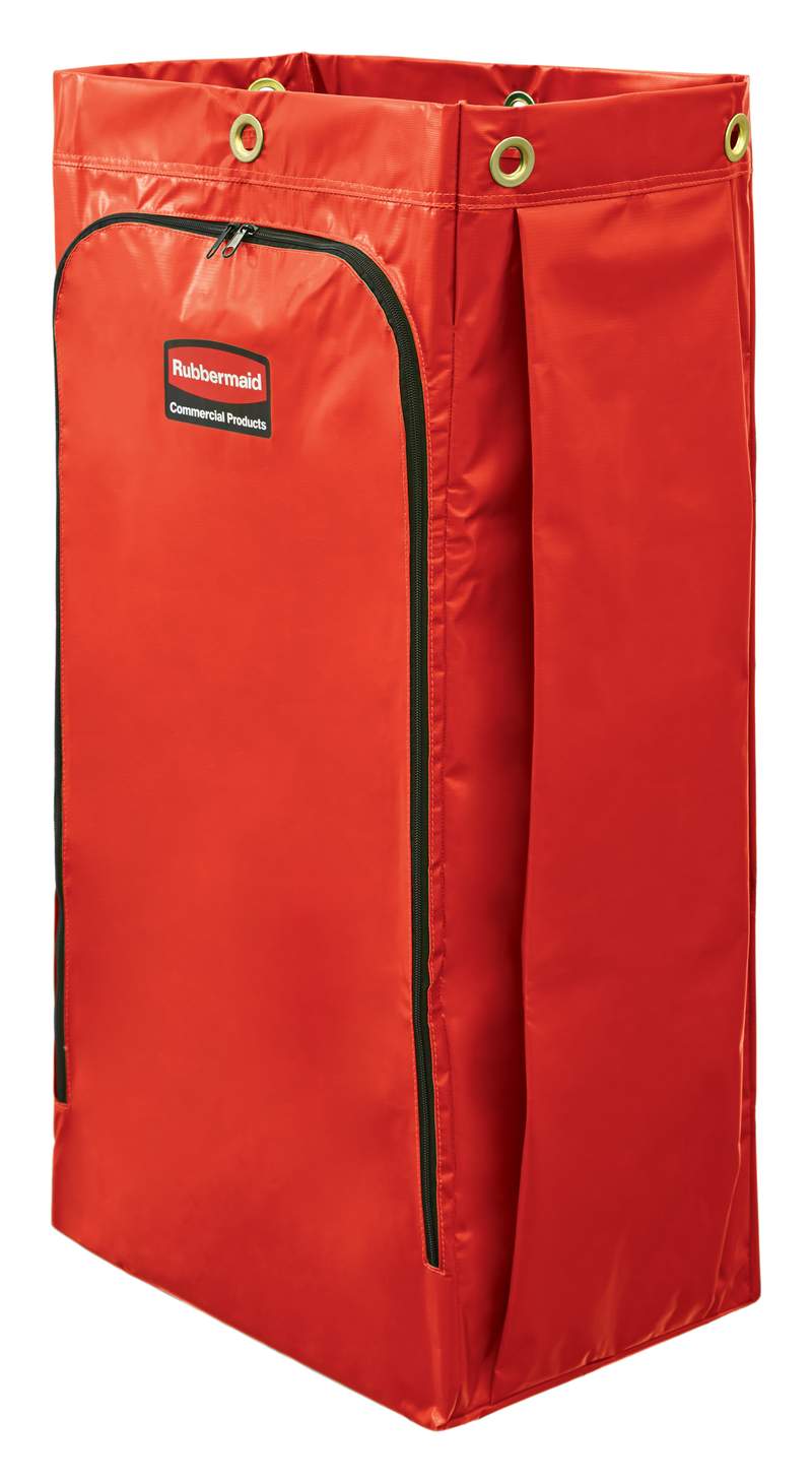 Rubbermaid 128-Liter-Vinylsack für Reinigungswagen mit hohem Fassungsvermögen, rot